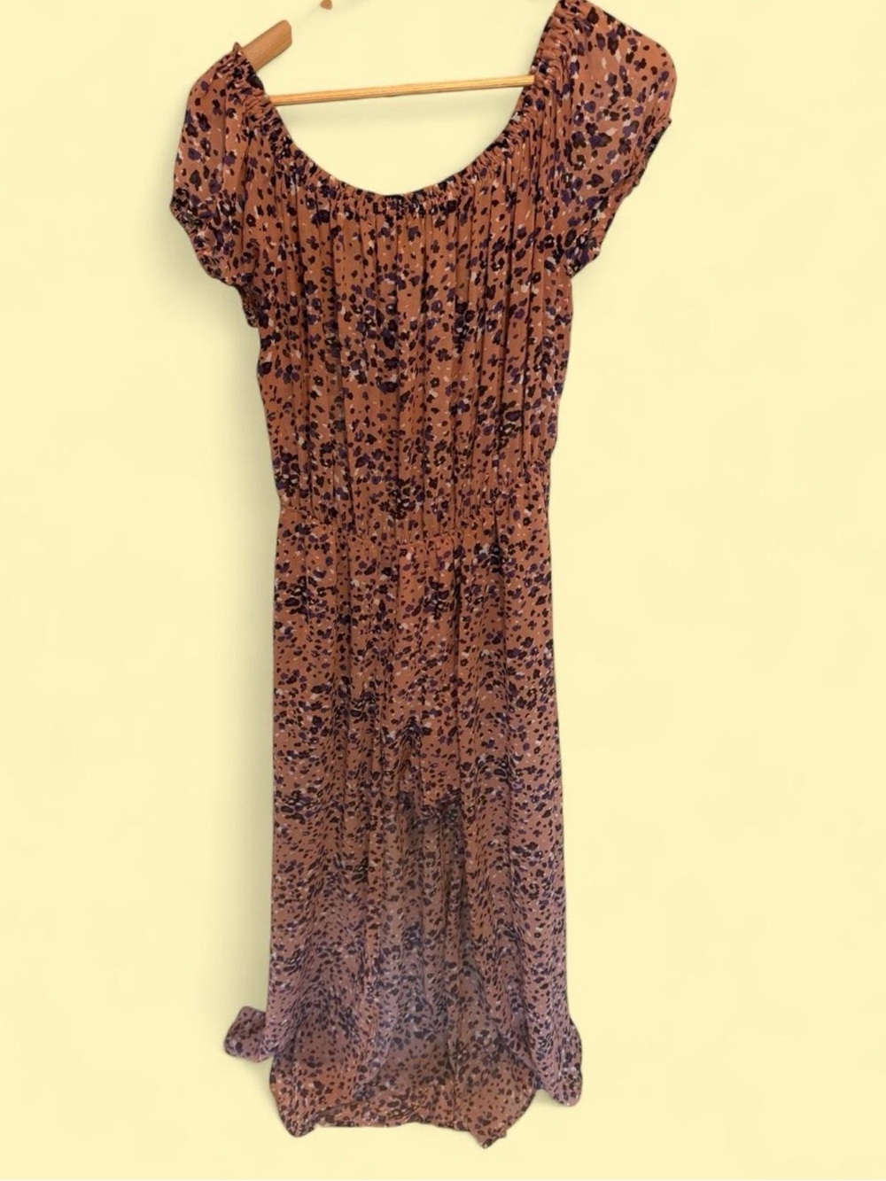 Kori Rust Brown Floral Maxi Dress